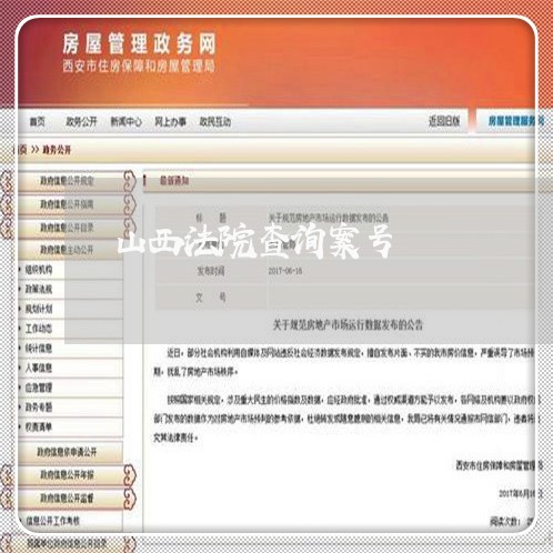 山西法院查询案号