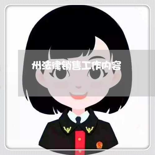 州法律销售工作内容