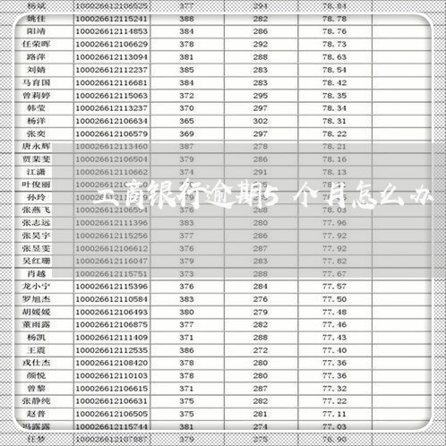 工商银行逾期5个月怎么办