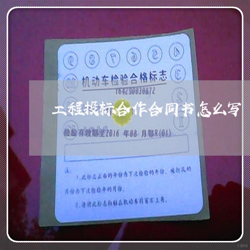 工程投标合作合同书怎么写/2023041328492 工程投标合作合同书怎么写/2023041328492
