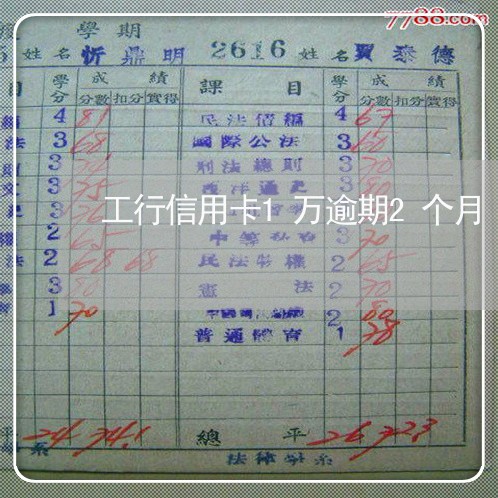工行信用卡1万逾期2个月/2023060820805