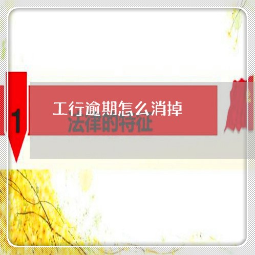 工行逾期怎么消掉 工行逾期怎么消掉