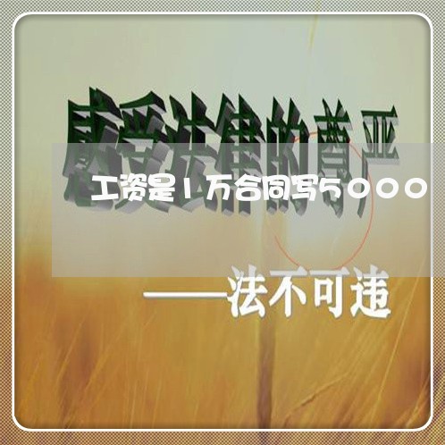 工资是1万合同写5000/2023040438149 工资是1万合同写5000/2023040438149