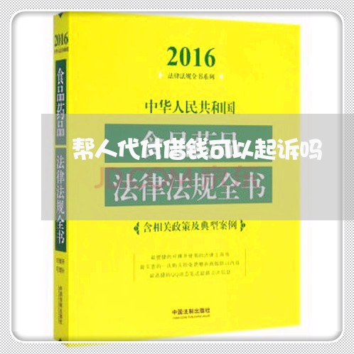 帮人代付借钱可以起诉吗