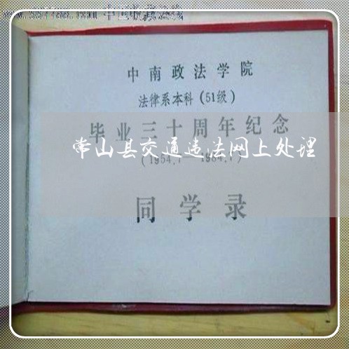 常山县交通违法网上处理 常山县交通违法网上处理