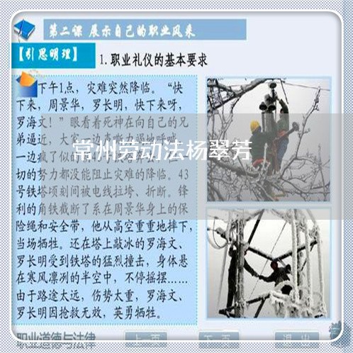 常州劳动法杨翠芳 常州劳动法杨翠芳