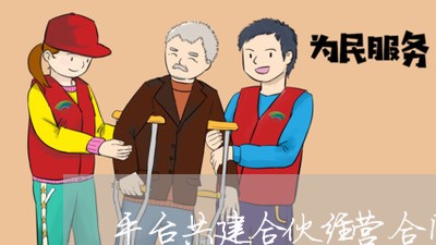 平台共建合伙经营合同怎么写/2023040348271