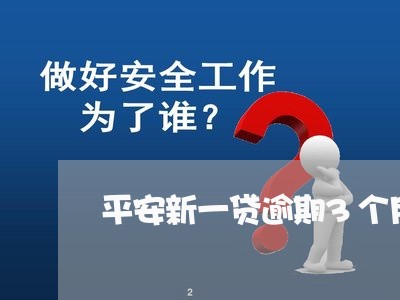 平安新一贷逾期3个月起诉/2023062774827