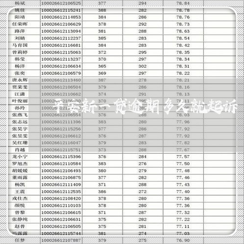 平安新一贷逾期多久就起诉/2023063097350