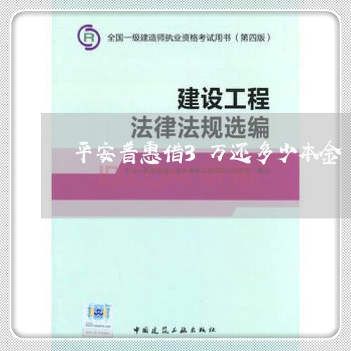 平安普惠借3万还多少本金/2023012183618 平安普惠借3万还多少本金/2023012183618