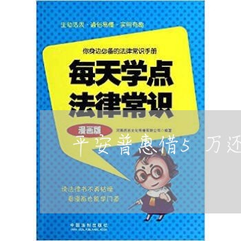 平安普惠借5万还多少本金合适/2023012983837