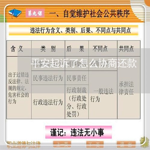 平安起诉了怎么协商还款/2023110716159