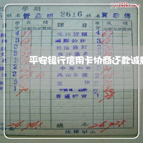 平安银行信用卡协商还款诚意金/2023012162937 平安银行信用卡协商还款诚意金/2023012162937