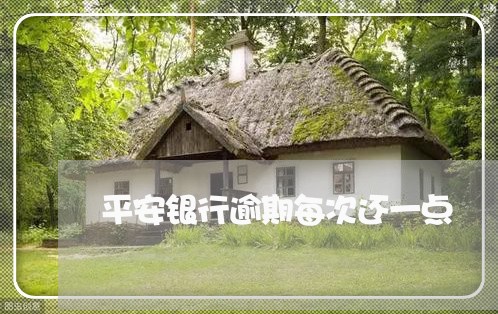 平安银行逾期每次还一点/2023062173704