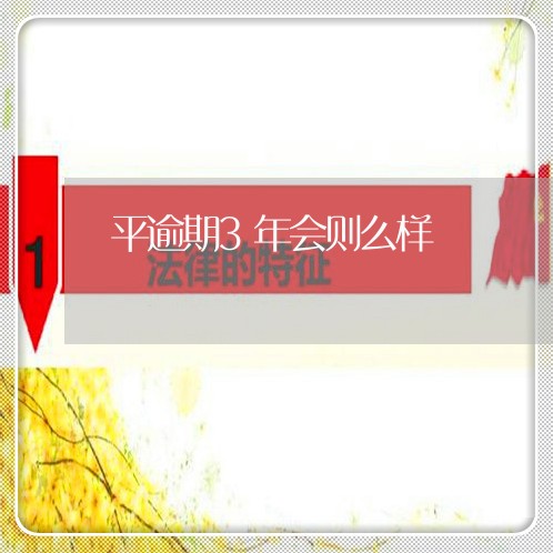 平逾期3年会则么样