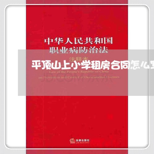 平顶山上小学租房合同怎么写/2023060139383