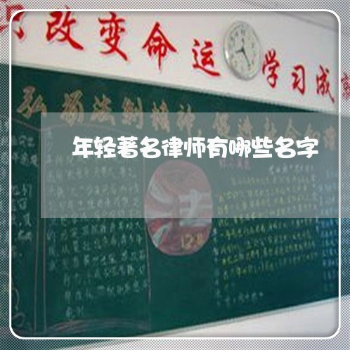 年轻著名律师有哪些名字/2023042594058