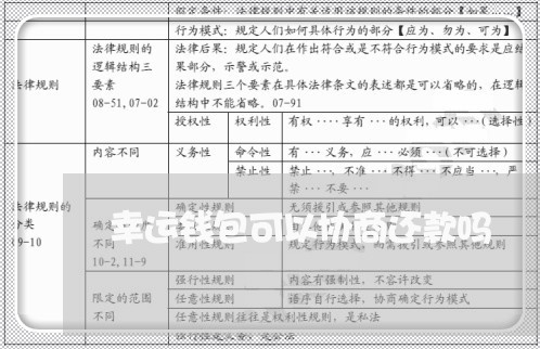 幸运钱包可以协商还款吗/2023071026050