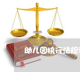 幼儿园执行法规计划