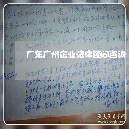 广东广州企业法律顾问咨询/2023061930359