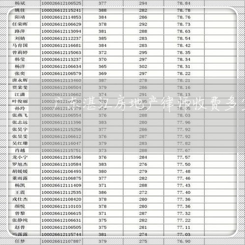 广东湛江房地产律师收费多少