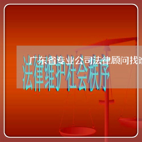 广东省专业公司法律顾问找谁好