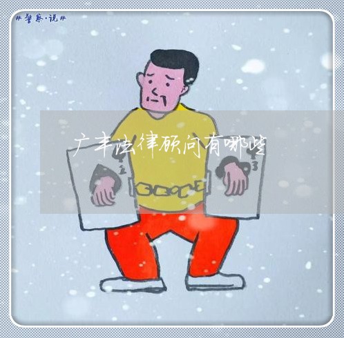 广丰法律顾问有哪些/2023061757241