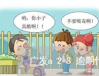 广发a23逾期什么意思