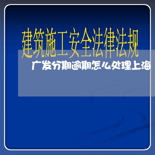 广发分期逾期怎么处理上海/2023042183836