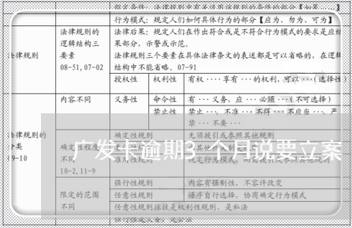 广发卡逾期3个月说要立案/2023062805925