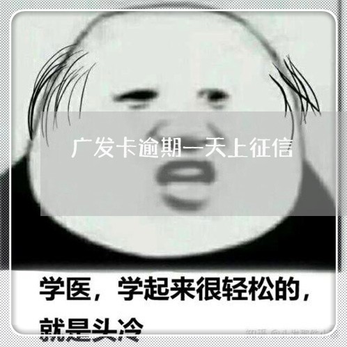 广发卡逾期一天上征信/2023032192836