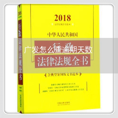 广发怎么查逾期天数/2023102599360