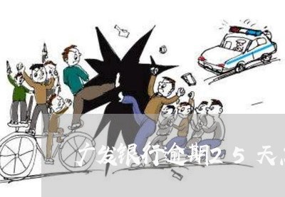 广发银行逾期25天怎么还/2023032494825