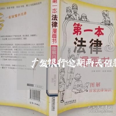 广发银行逾期两天催款威胁/2023103185038