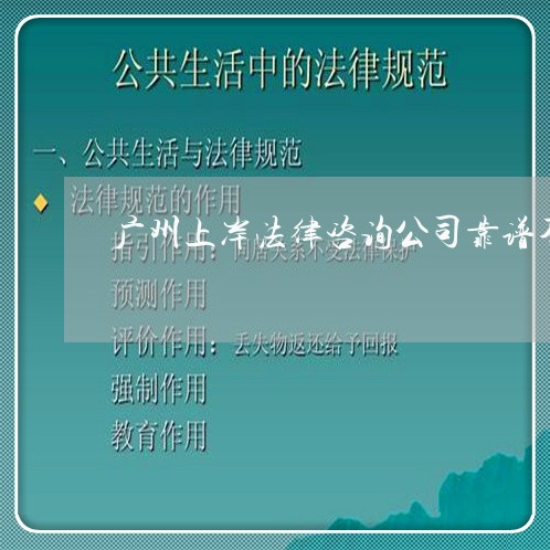 广州上岸法律咨询公司靠谱不