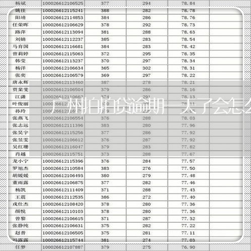 广州拍拍贷逾期一天了会怎么样/2023032647380