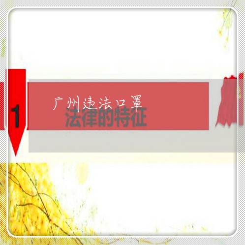 广州违法口罩