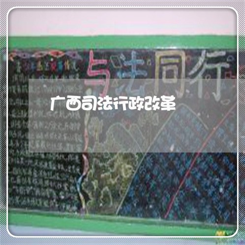 广西司法行政改革 广西司法行政改革