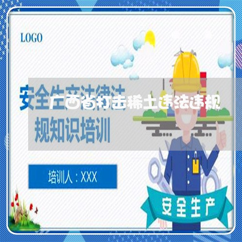 广西省打击稀土违法违规