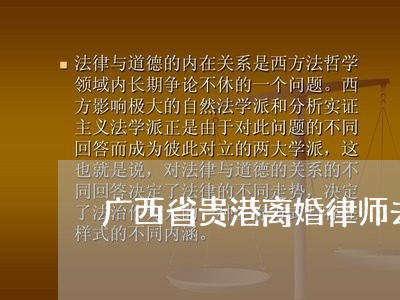 广西省贵港离婚律师去哪儿找