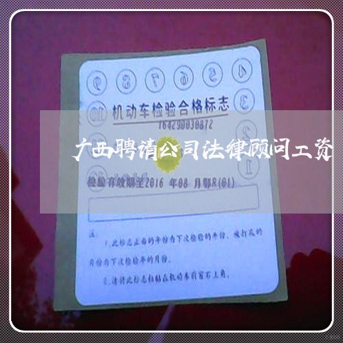 广西聘请公司法律顾问工资 广西聘请公司法律顾问工资