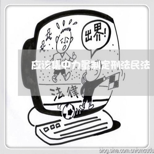 应该集中力量制定刑法民法