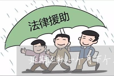 延期还款一个月下个月还多少/2023030203947