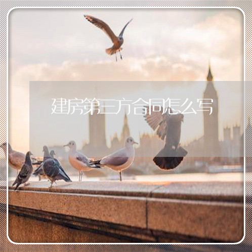 建房第三方合同怎么写/2023060381626