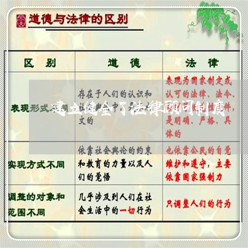 建立健全了法律顾问制度 建立健全了法律顾问制度