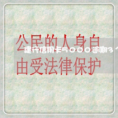 建行信用卡5000逾期3个月
