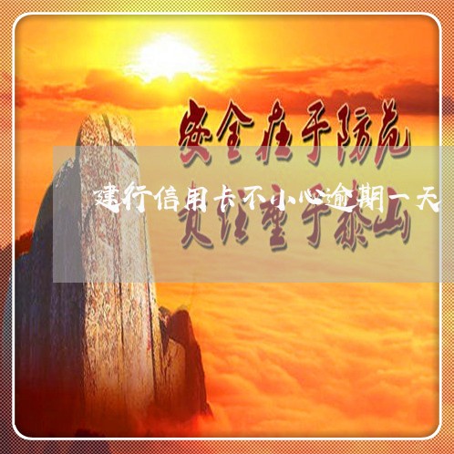 建行信用卡不小心逾期一天/2023060169381