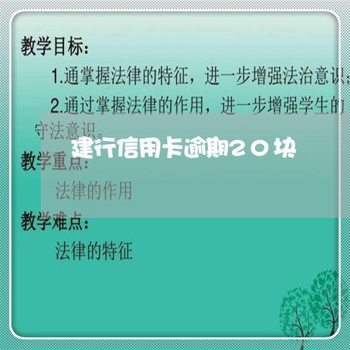建行信用卡逾期20块/2023061737350