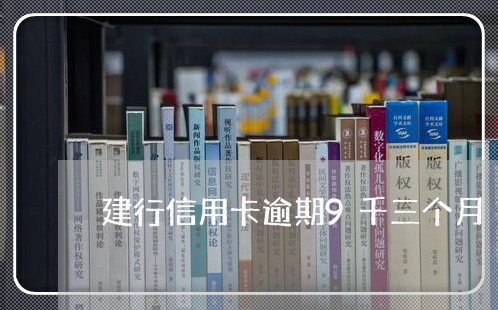 建行信用卡逾期9千三个月/2023061918060