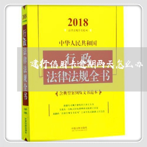 建行信用卡逾期两天怎么办/2023041506247